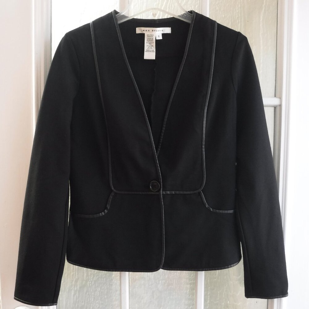 Max Studio Black Color A Button Up Long Sleeve Ja… - image 1